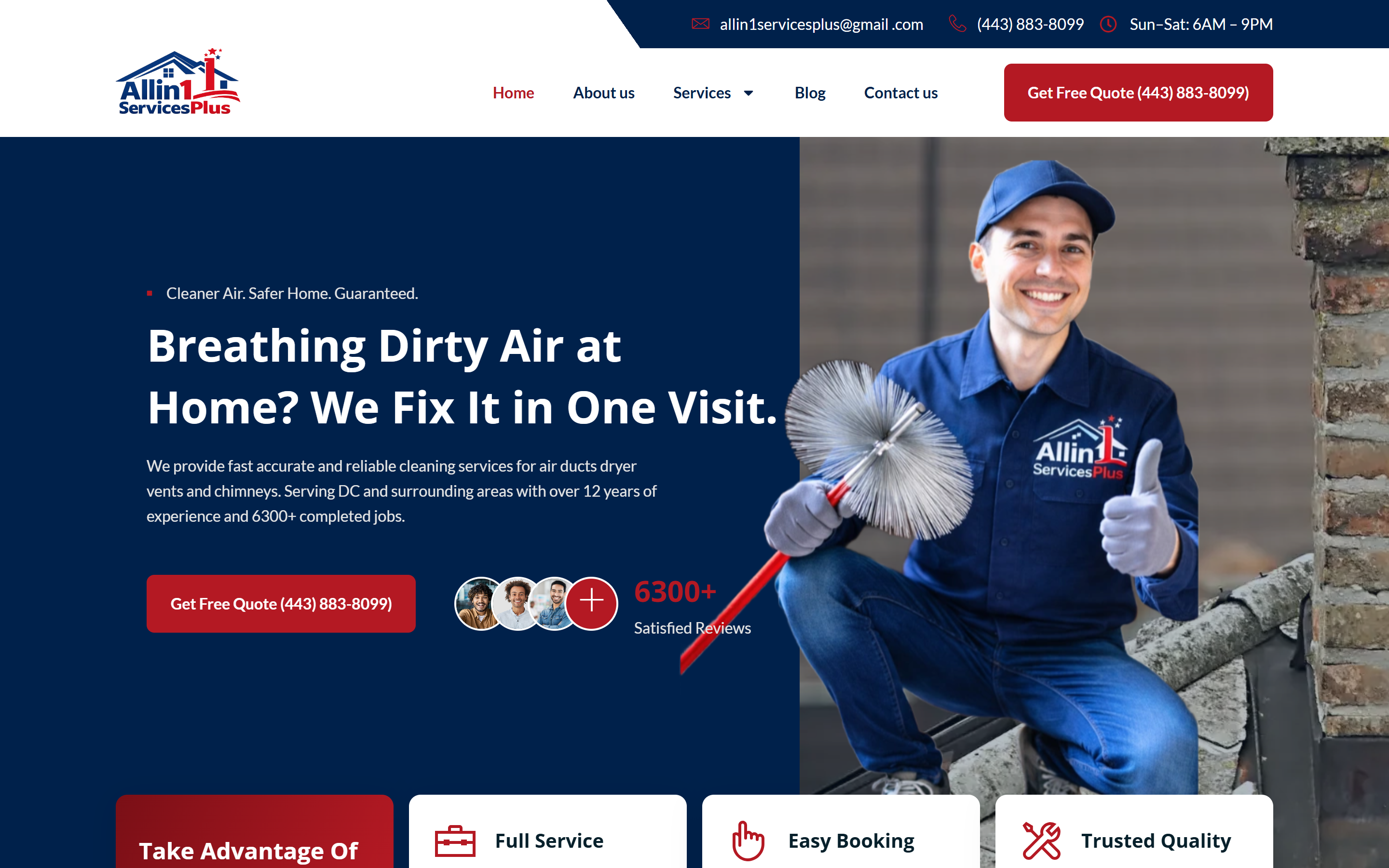 All In 1 Services Plus - Commercial Web Design by K.V.S. Manikanta (homepage Preview)