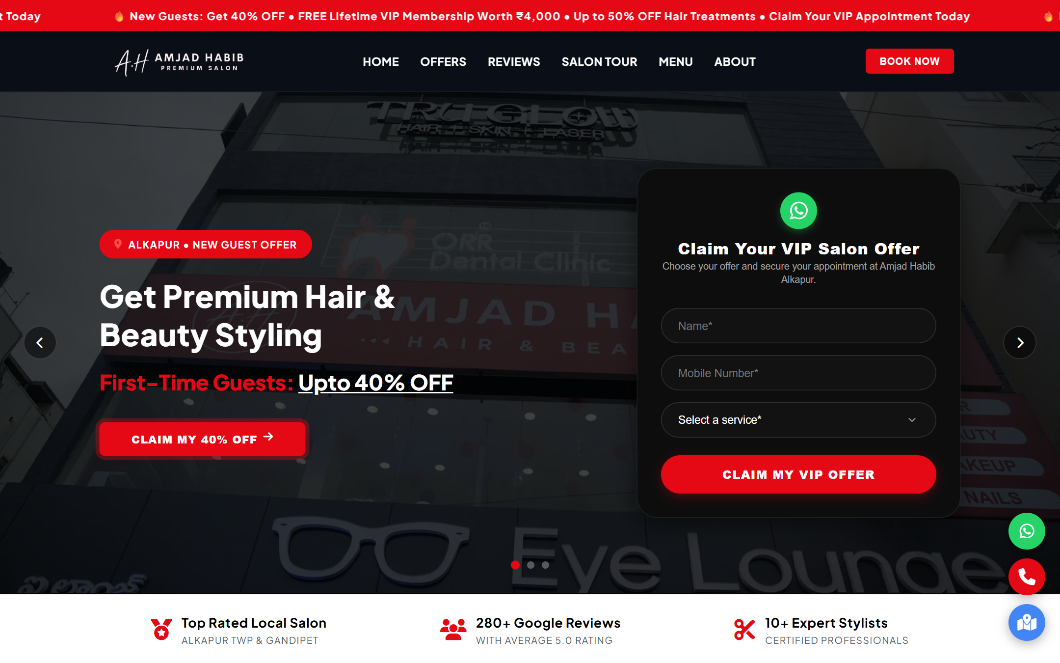 Amjad Habib Alkapur - Commercial Web Design by K.V.S. Manikanta (homepage Preview)