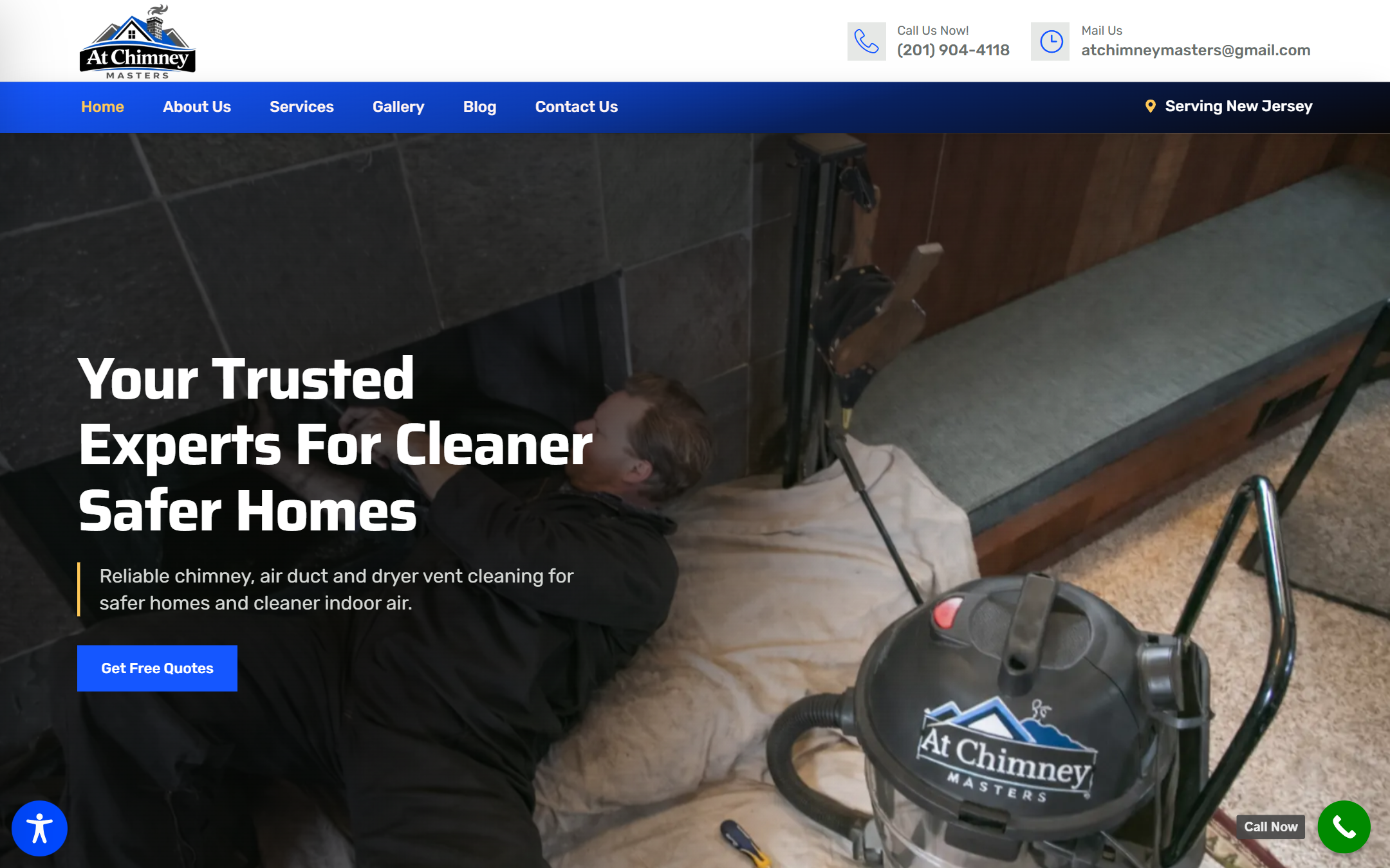 At Chimney Masters - Commercial Web Design by K.V.S. Manikanta (homepage Preview)